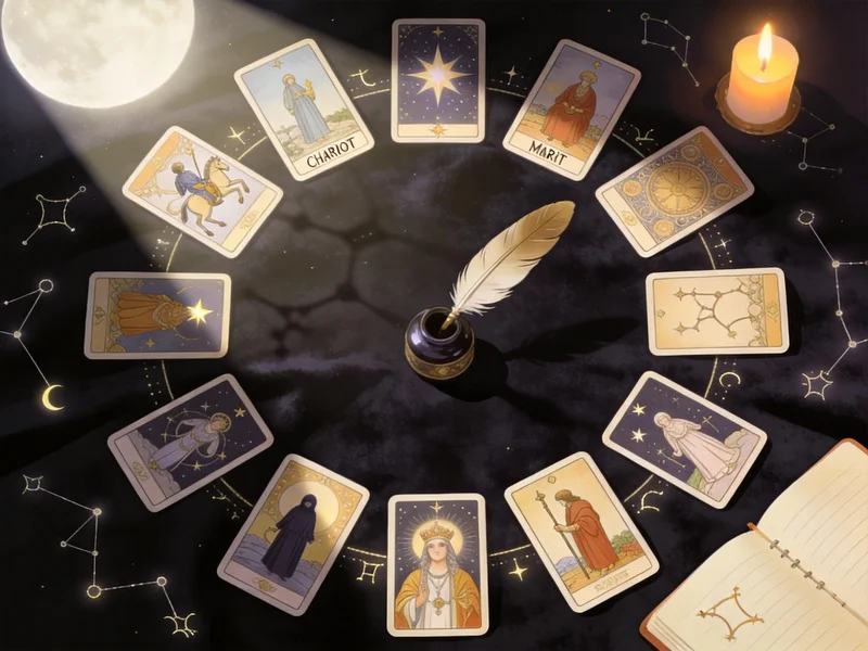 Tarot cards representing each zodiac sign under the Sagittarius full moon, offering personalized guidance.