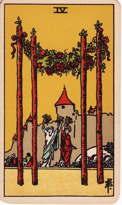 Four of Wands tarot meaning money