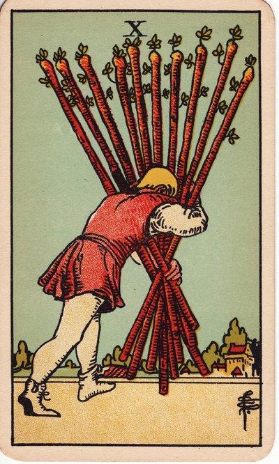 Ten of Wands tarot meaning money