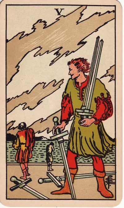 Five of Swords tarot meaning money