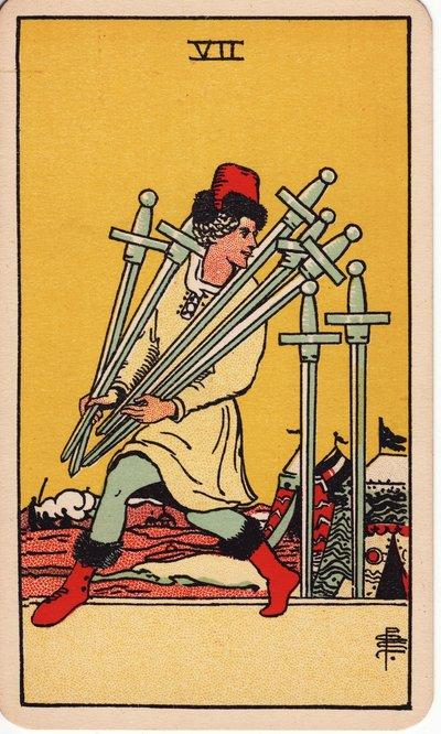 Seven of Swords tarot meaning money