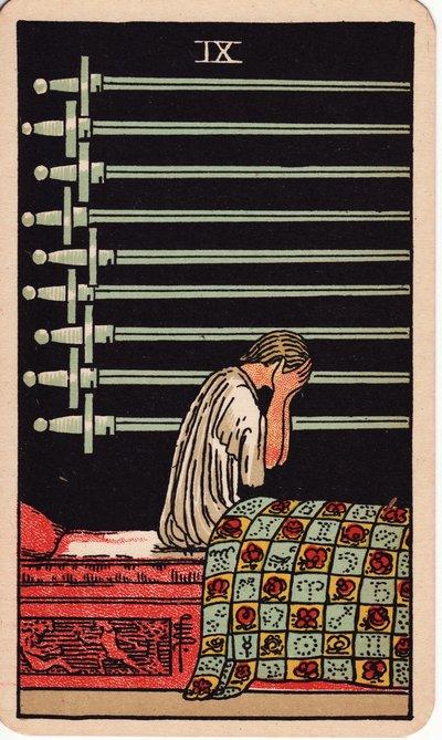Nine of Swords tarot meaning money