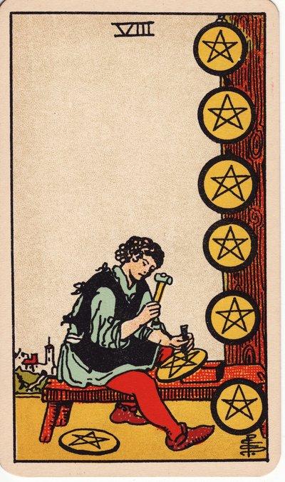 Eight of Pentacles tarot meaning money